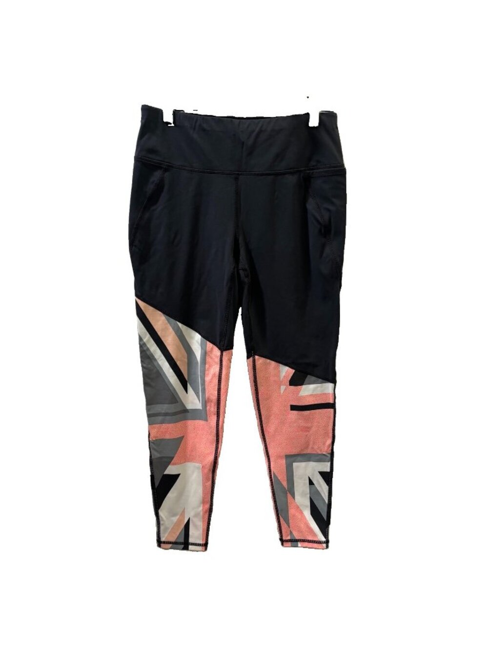 Sweaty Betty Union The Power 7/8 Leggings Women S Geometric Black Pink Pockets
